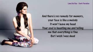 Lana Del Rey  Dark Paradise  Lyrics [upl. by Naor]