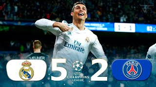 Real Madrid vs PSG 52 agg UCL 20172018  Round of 16  12 Leg  All Goals amp Highlights [upl. by Etsyrk]