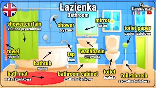 Wyposażenie łazienki po angielsku  Bathroom Vocabulary in English amp Polish [upl. by Linzy]