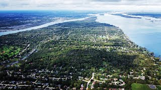 A Flight Over Grosse Ile Drone Footage Michigan [upl. by Aileda637]