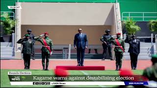 Rwanda Elections  President Kagame warns against destabilising election [upl. by Noyad438]