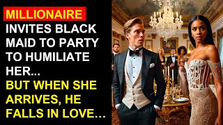 Millionaire Invites BLACK Maid to Party to Humiliate Her But When She Arrives He Falls In Love… [upl. by Broome]