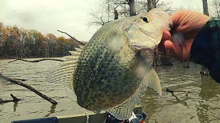 quot Winter Crappie fishing just before the rainquot [upl. by Marc]