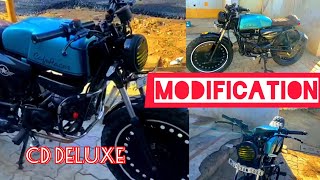 cd deluxe modification😱 Hero Honda cd deluxe modification old model  Top 1 🔥 [upl. by Erkan]