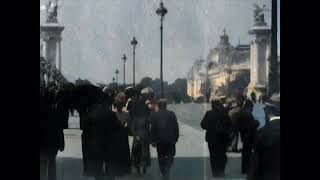 1900 Esplanade des Invalides  Paris Historical Footage  Restored in Color [upl. by Analad]