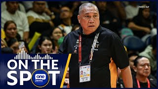 Coach Pido Jarencio on UST’s big win vs UE  OSOnTheSpot [upl. by Anelav]