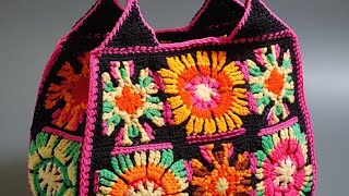 LEFTOVER WOOL YARN CROCHET BAG IDEAS MULTICOLOR CROCHET BAG HANDBAG AI MADE DESIGN IDEAS [upl. by Beedon]