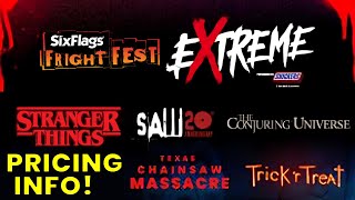 NEW Pricing Details for Six Flags Fright Fest Extreme in 2024 [upl. by Diana]