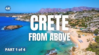 CRETE From Above DRONE RELAXATION 30 Minutes  GREECE Aerial Relaxing Video 4K [upl. by Elamef]