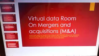 Virtual data Room On Mergers and acquisitions MampA [upl. by Suoinuj]