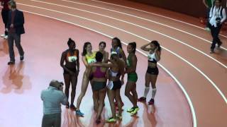 Leichtathletik HallenSM 2015 Final 60 m Frauen [upl. by Noe]