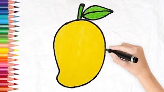 Learn How to Draw a Mango Fruit Drawing in EASY and SIMPLE steps [upl. by Ronnholm728]