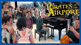 PIRATES OF THE CARIBBEAN on PUBLIC PIANO and the Airport Got Silent 😨 [upl. by Carlee]