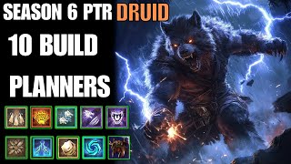 Season 6 PTR 10 Build Planners for Druid Diablo 4 [upl. by Olgnaed660]