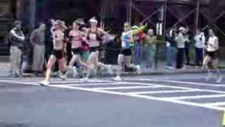 2008 Olympic Trials Marathon Mile 3 Chase Packs [upl. by Bravar176]