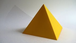 How to make a paper PYRAMID easy [upl. by Rothschild]