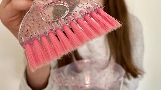 ASMR Parting  Oiling your hairscalp  hair brushing  hair care roleplay  no talking  real hair [upl. by Mccahill]