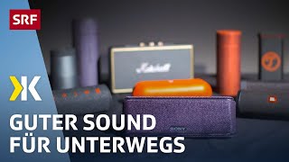 BluetoothBox im Test Robust guter Akku und satter Sound  2019  Kassensturz  SRF [upl. by Sairacaz]