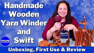 Yarn Winder amp Umbrella Swift Handmade Wooden Set Unboxing amp Review  Yarn Lovers MustHave [upl. by Eybba963]