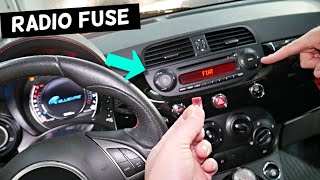 FIAT 500 RADIO FUSE LOCATION REPLACEMENT RADIO NOT WORKING [upl. by Forrest195]