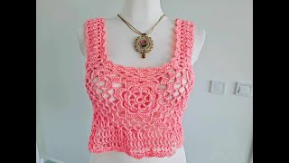 Top na szydełku  Crochet top for woman PART 22 [upl. by Allemrac969]