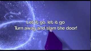 Let It Go from Frozen instrumental karaoke with lyrics [upl. by Roger]