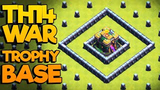 PRETTY DECENT TH14 WARTROPHY BASE  CLASH OF CLANS BASE [upl. by Trebornhoj]