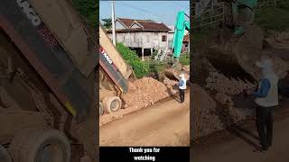 Unexpected Dump Truck 255T Stuck In Mud While Turn Back To Unloading Soil For Road Foundation [upl. by Horton151]