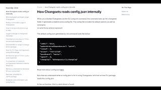 How Changsets reads config json internally [upl. by Ofilia]