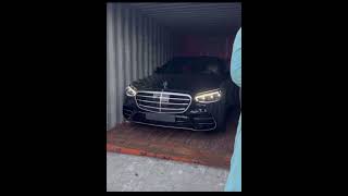 Mercedes Benz S500 unboxing container Dubai yard automobile luxurycar mercedess mercedesbenz [upl. by Elatsyrc94]