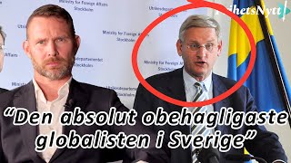 Skamstocken quotCarl Bildt sålde hemligheter till globalisternaquot  quotEn av de värsta globalisternaquot [upl. by Niraj]