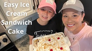 Easy Ice Cream Sandwich Cake  Yummy Summer dessert  Simple recipe idea for kids [upl. by Africa404]