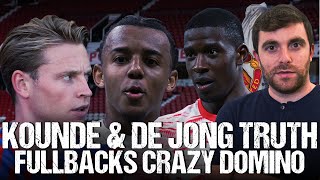 🚨 DE JONG HIJACK TRUTH KOUNDÉ BID MAN UTD FAKE NEWS amp FULLBACKS… [upl. by Ashjian211]