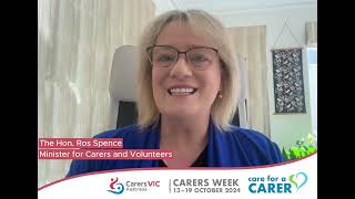 A Message from Minister Ros Spence for National Carers Week October 2024 [upl. by Aenehs337]