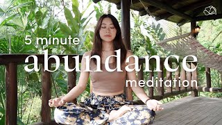 5 Minute Guided Morning Meditation for Abundance 🌿 [upl. by Enimsay438]