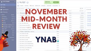 YNAB Budget With Me  Chatty November MidMonth Review  Single Mom  137k Debt Journey Update [upl. by Eeloj]