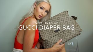 WHATS IN MY GUCCI DIAPER BAG [upl. by Elysia516]