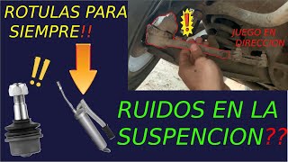 COMO ENGRASAR ROTULAS  RUIDOS EN LA SUSPENSION DELANTERA  CHEVROLET S10 ALEX GARAGE ROTULA DAÑADA [upl. by Anailuj]