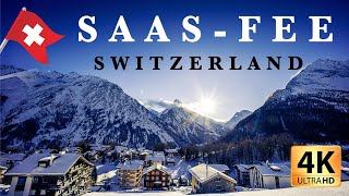 Unreal skiing in SaasFee Switzerland  4K UHD [upl. by Winfred]