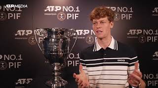 Jannik Sinner on joining ATP No 1 Club maybe the most special trophy I have｜ATP [upl. by Assiled]