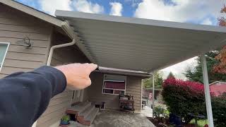 Aluminum Patio Cover installation walk around [upl. by Einapets]