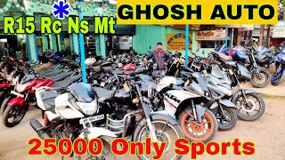 🔥 Cheapest Sports Bike Kolkata Only ₹25000 Second hand R15 Rc Rtr MtGhosh auto center Crazy Bike [upl. by Mehalick]