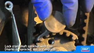 Tutorial SKF Installing an SKF Timing belt kit w water pump on a VW Passat 19 TDI [upl. by Polloch]