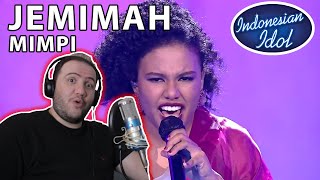 REACTION JEMIMAH  MIMPI Anggun  SPEKTA SHOW TOP 14  Indonesian Idol 2021 [upl. by Silvia]