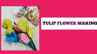 Easy tulip flower making🌷 flower making [upl. by Kassaraba671]