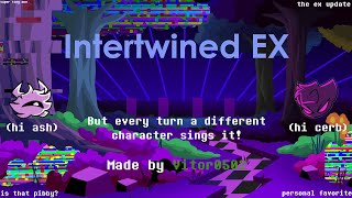 FNF  Intertwined EX but every turn a different character sings it [upl. by Mahau301]