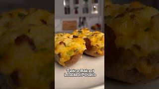 Twice baked Loaded Potatoes 🥔🥓🧀 🔥🔥 recipe shorts innovation loadedbakedpotato food [upl. by Kalb110]