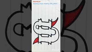 Amazing S letter drawing from letter M amp N 😇 3d letter shorts [upl. by Dennet]