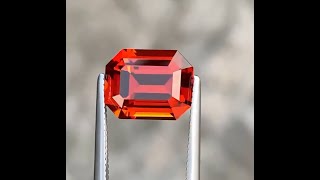 Beautiful 395 CT Excellent Emerald Cut Natural Full of Fire Spessartite Garnet from Tanzania [upl. by Wiles]