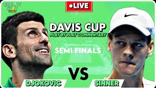 🎾DJOKOVIC vs SINNER  Davis Cup 2023 Semi Finals  LIVE Tennis PlaybyPlay Stream [upl. by Durwood]